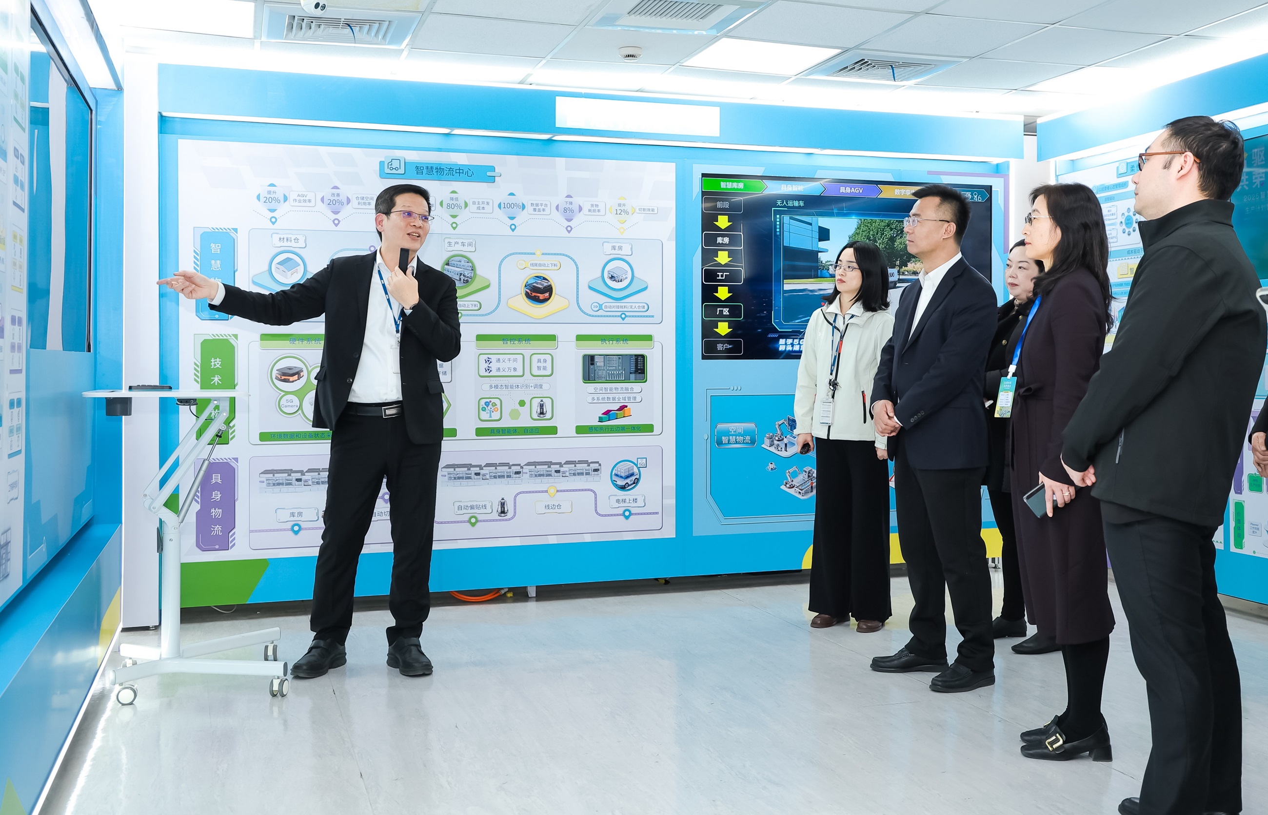 jinnian金年会苏州展示&rdquo;智能体&rdquo;在工业场景的深度应用，与&rdquo;具身智能&rdquo;在生产场景的创新整合，全面升级生产与管理流程，构建全链路智能制造体系，打造柔性自主工厂